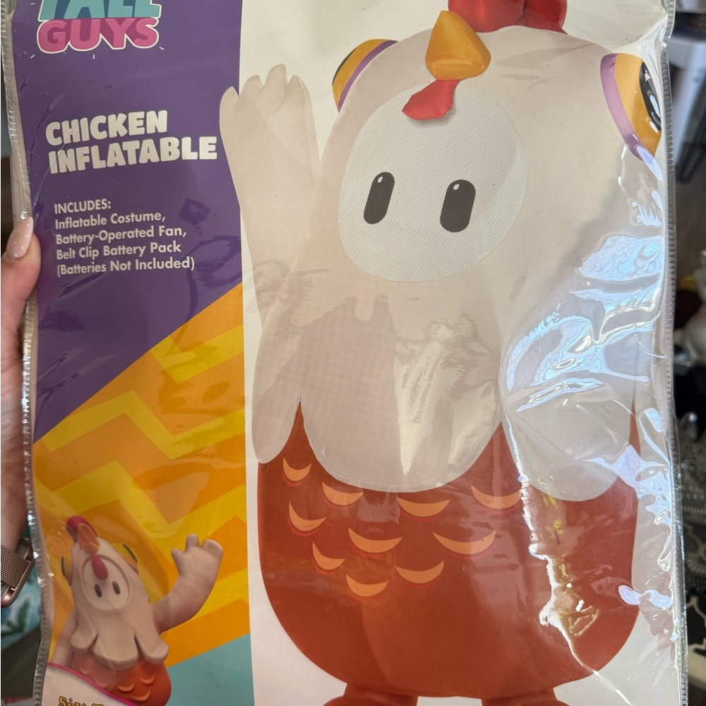 Spirit Halloween Fall Guys Chicken Inflatable Costume Adult OSFM